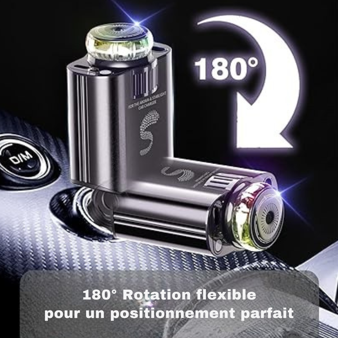 Chargeur Auto Rétractable 5-en-1 Avec Diffuseur D’Arômes