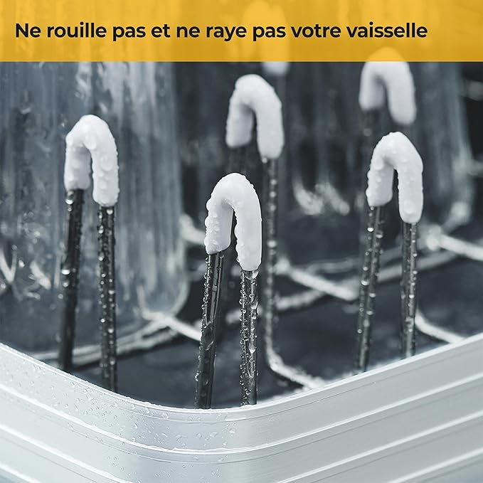 Égouttoir à Vaisselle Compact avec Grand Plateau