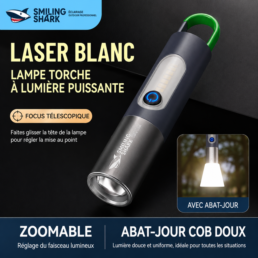 lampe de poche LED rechargeable multifonctionnelle