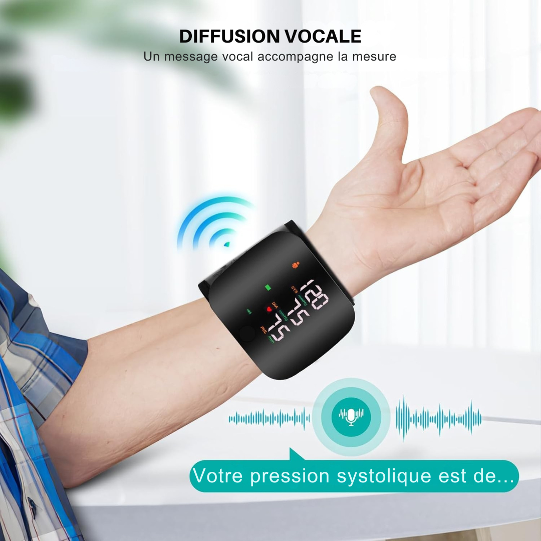 Tensiomètre de poignet avec écran LCD numérique