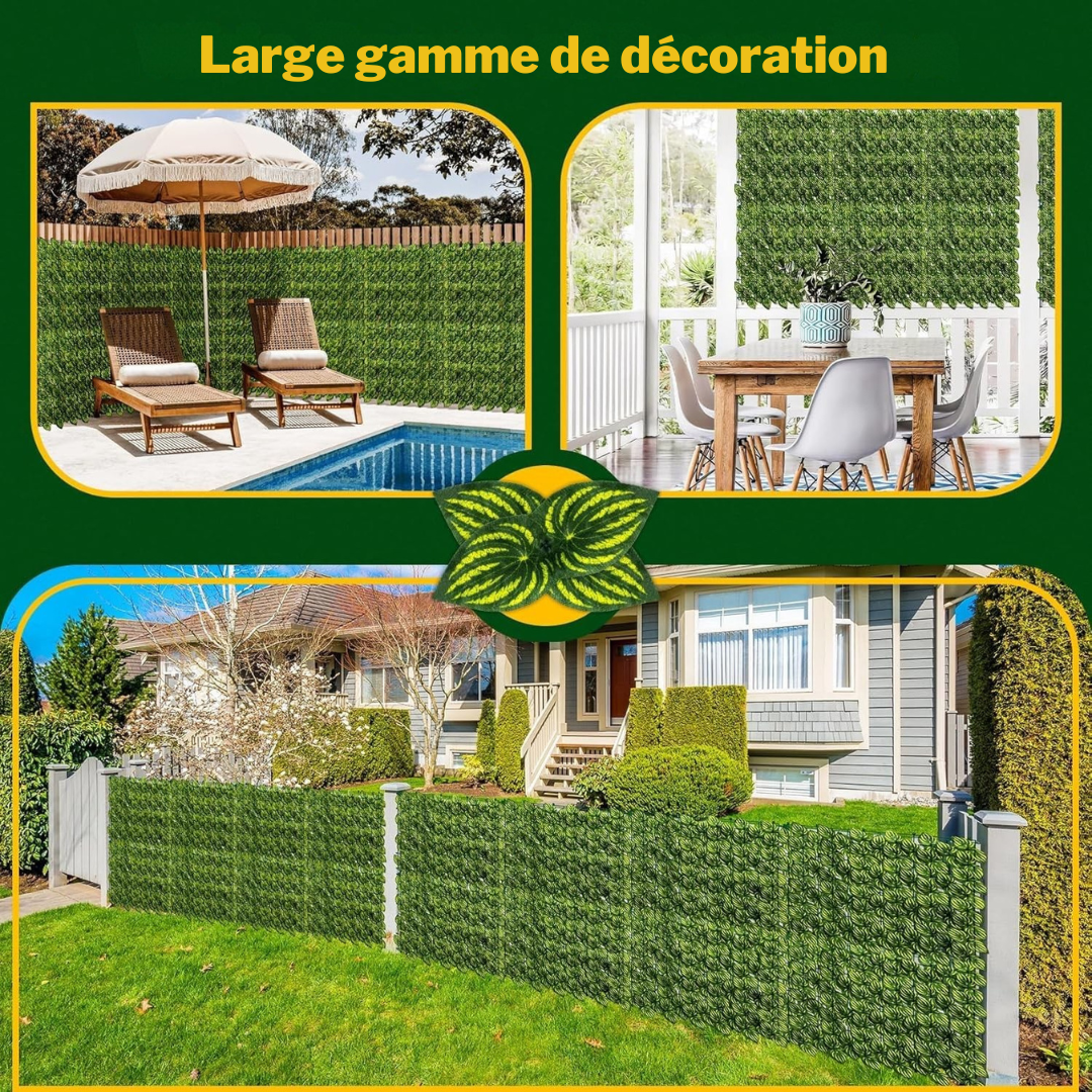 Clôture d'intimité  en lierre artificielle 3m/1m