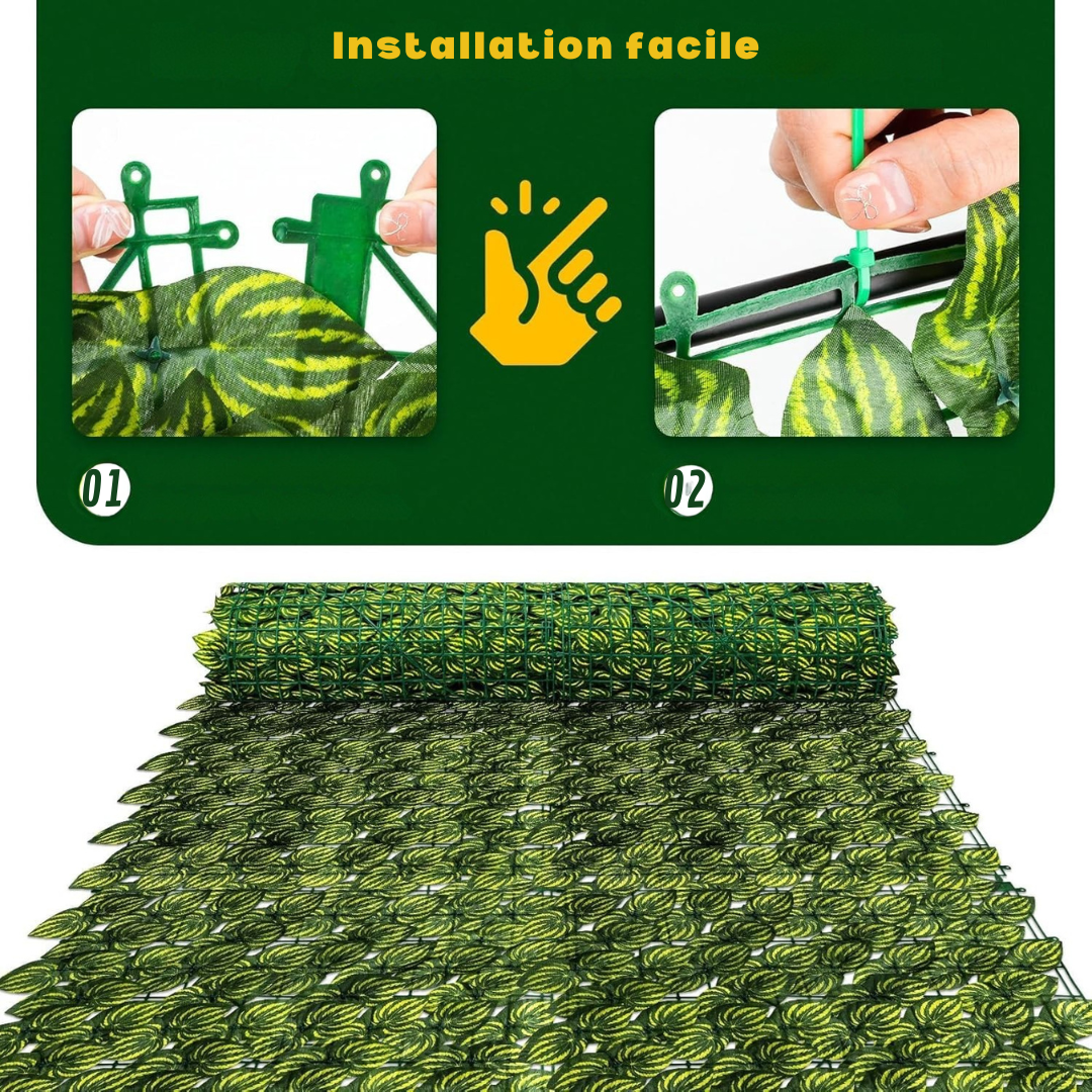 Clôture d'intimité  en lierre artificielle 3m/1m