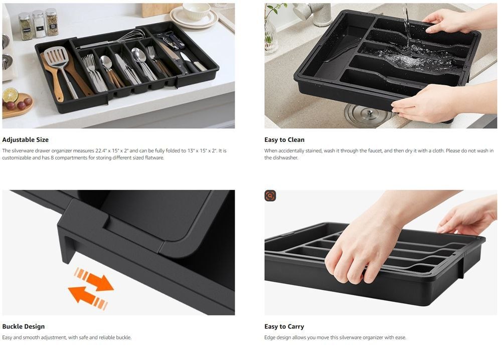 Range Couvert Extensible pour tiroir