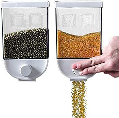 Distributeur de céréales, Fruits secs, pâtes et Bonbons, Double récipient